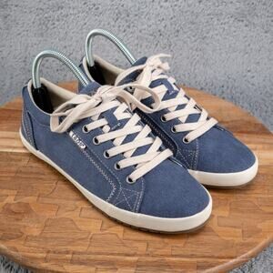 Taos 8M Blue Denim Star Canvas Athletic Fashion Sneaker $100